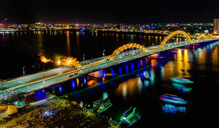 The Dragon Bridge is one of Da Nang's most iconic landmarks